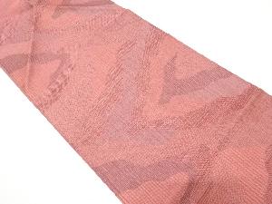 霞模様織り出し　名古屋帯